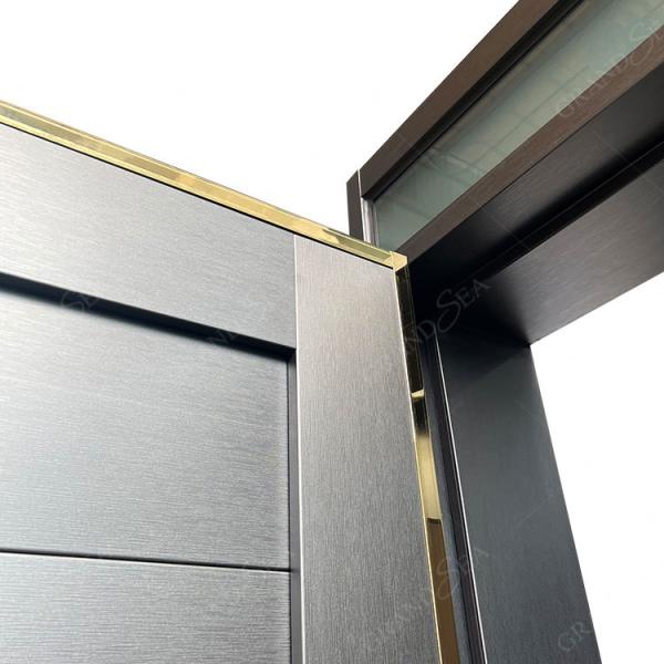 New Listed Modern Style Double Leaf Safety Emergency Exit Metal Door Fire Rated Strong Stainless Steel Door