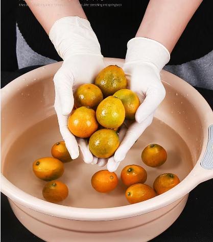 Anti Allergy White Gloves Disposable 7g Safe Health Nitrile Examination Gloves