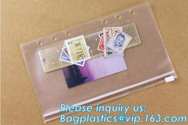 Biodegradable Page Banknotes Postage Stamp Pockets Transparent PVC Money Album Loose-leaf Sheet Holders page bags holder