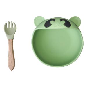 Cofre forte da micro-ondas da bacia e da colher de Tray Bear Shape Feeding