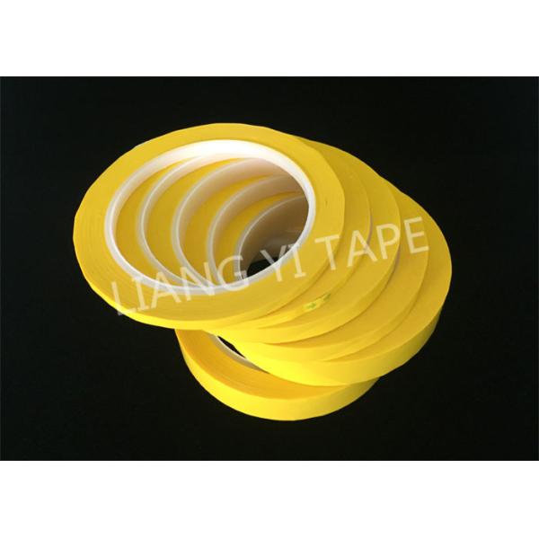 Polyester Film Adhesive Insulation Tape , Flame Retardant Yellow Insulation Tape