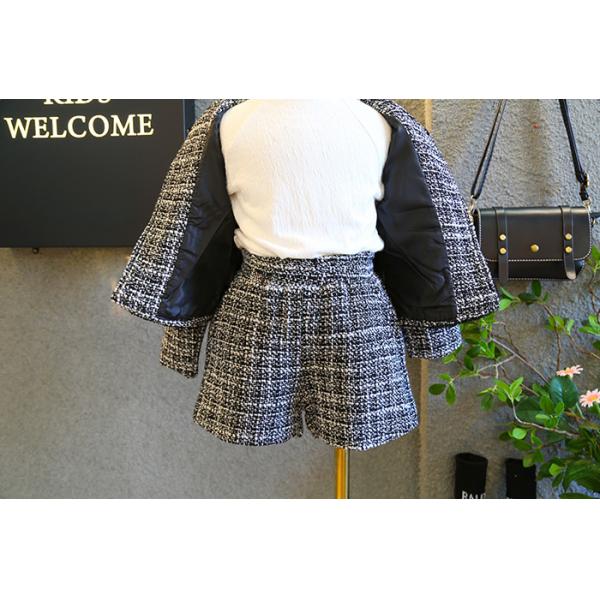 90CM Polyester Girls' Plaid 2 Piece Set Classic Children'S Clothing Two Piece Set
