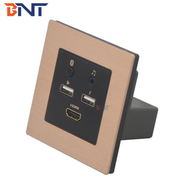 Aluminum alloy brush drawing usb blue tooth hotel room mini media hub
