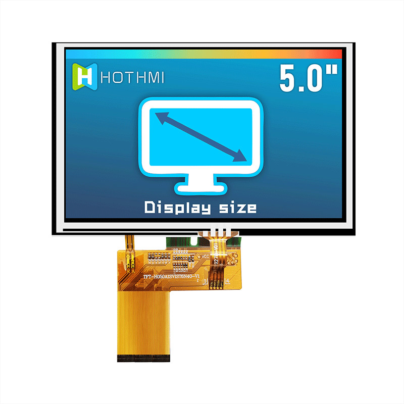 Сопротивляющаяся 5 индикаторная панель IC 7262 800x480 дюйма TFT LCD ставит точки 40PIN TFT-H050A1SVIST4R40