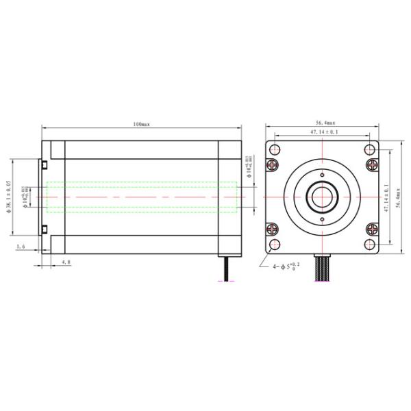 Мотор 100mm 4.5A 57SHD4935-KH NEMA 23 DC линейный не плененный Stepper для дома автоматизации
