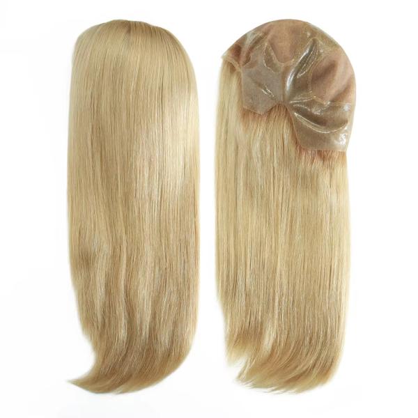New Design Natural Color Human Hair Euro Lace Mono Medical Wig Lace Wig For Cancer And Alopecia Patients Silk Top FULL HEAD Wig