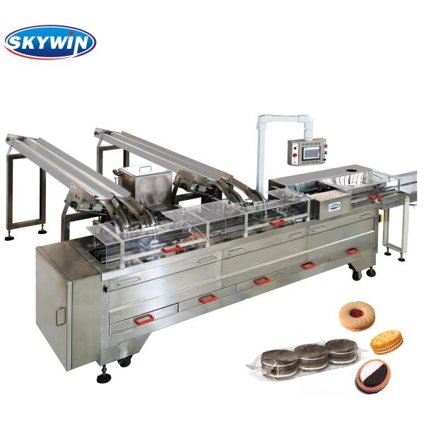 Dois linha automática máquina do biscoito do sanduíche fácil de operar