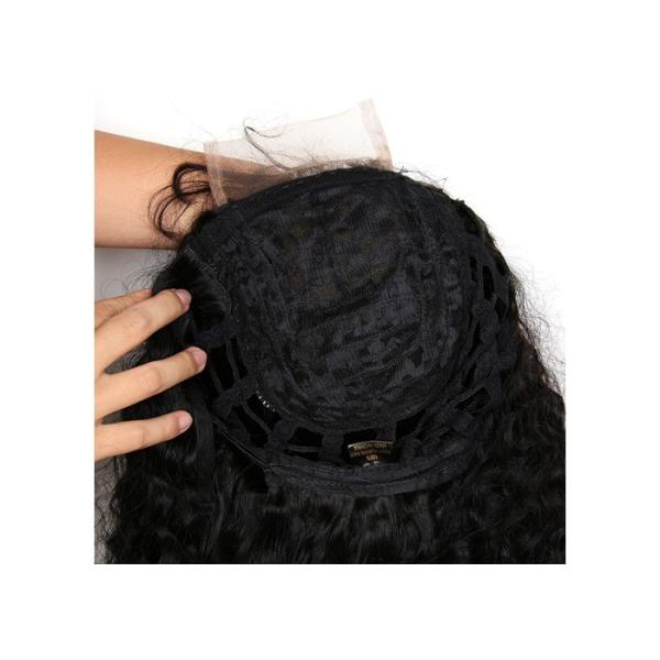 Machine Weft Lace Front Wig Virgin Hair Kinky Curly For Women 12