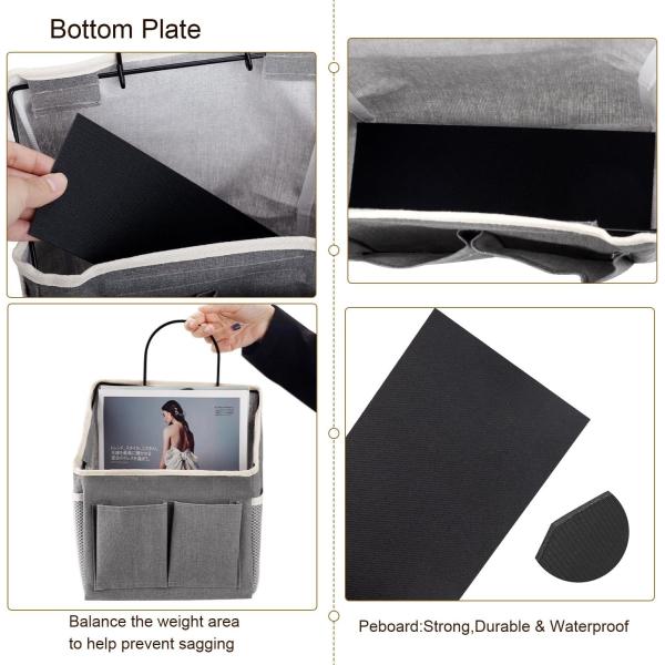 2 PACK WALL HANGING BAG ORGANIZER BASKET WITH POCKETS FOR BATHROOM BEDROOM KITCHEN DORM ROOM ESSENTIALS RV STORAGE AND