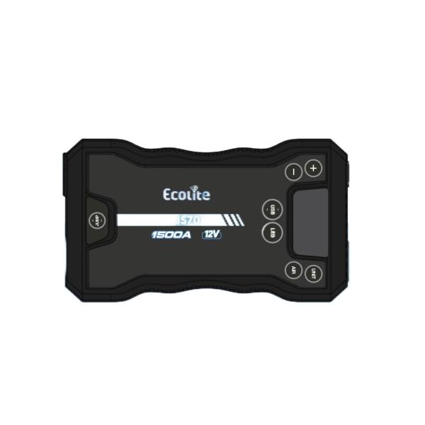 Ecolite JS70 Lithium Jump Starter 1500A Peak 37Wh USB C Inflator 150PSI LED Light