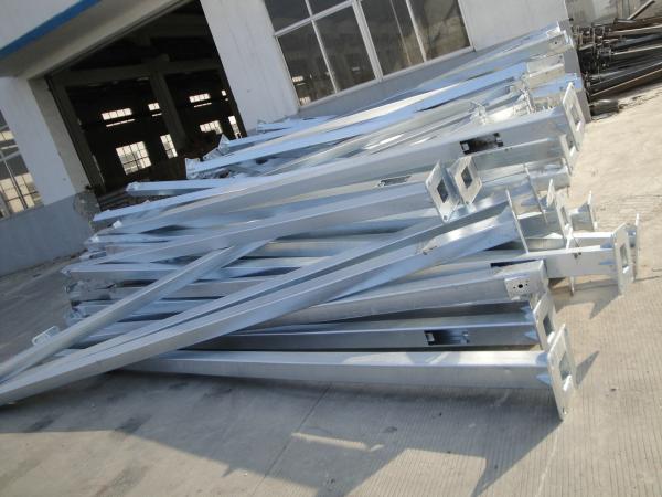 Q235 double arm Embossed Scenic area decorative 7m solar street light pole with aluminum base