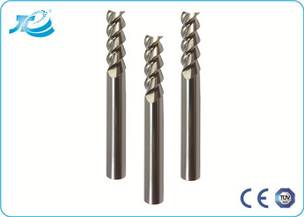 Micro Grain Carbide End Mills For Aluminum , End Mill Tools 12mm 14mm