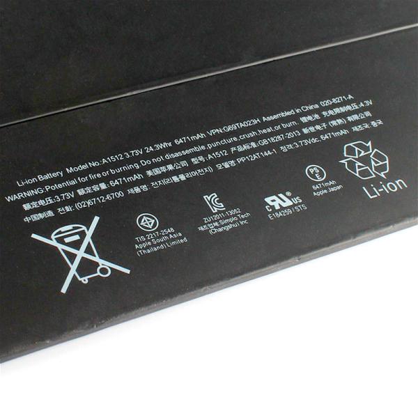 OEM Apple iPad Battery Replacement 6471mAh For iPad Mini 2 / Mini 3 A1512