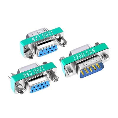 DB9 Male to Female Plug CAN Bus Conversion Serial Port Built-in 120 ohm Terminal Resistance 1