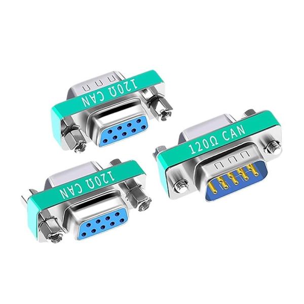 DB9 Male to Female Plug CAN Bus Conversion Serial Port Built-in 120 ohm Terminal Resistance 1