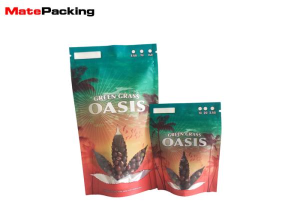 Moisture Proof Stand Up Plastic Tobacco Pouch Moisture Proof With Window