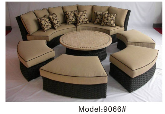 outdoor sofa furniture rattan modular sofa --9066