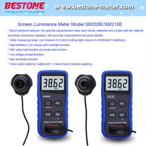 Screen Brightness Meter Handheld Luminance Tester Sm208e Sm218e