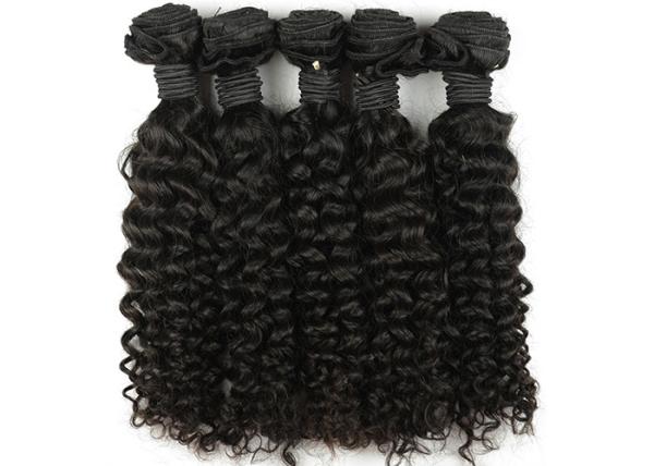 32 Inch AAAAA Virgin Malaysian Curly Hair Weave , Long Hair Extensions