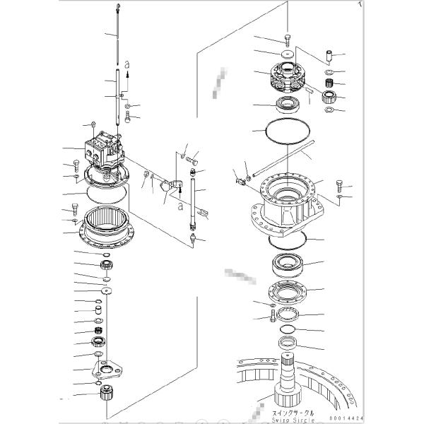 Вал шестерни вала 206-26-73130 ПК220-8 ПК200-8 экскаватора Кравлер вертикальный с зубами 13кс55