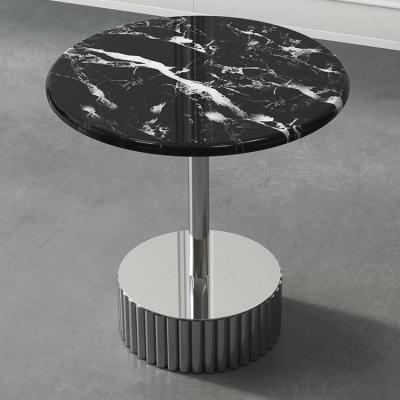 Elegante de aço inoxidável de mármore Top Sofá Mesa lateral OEM ODM