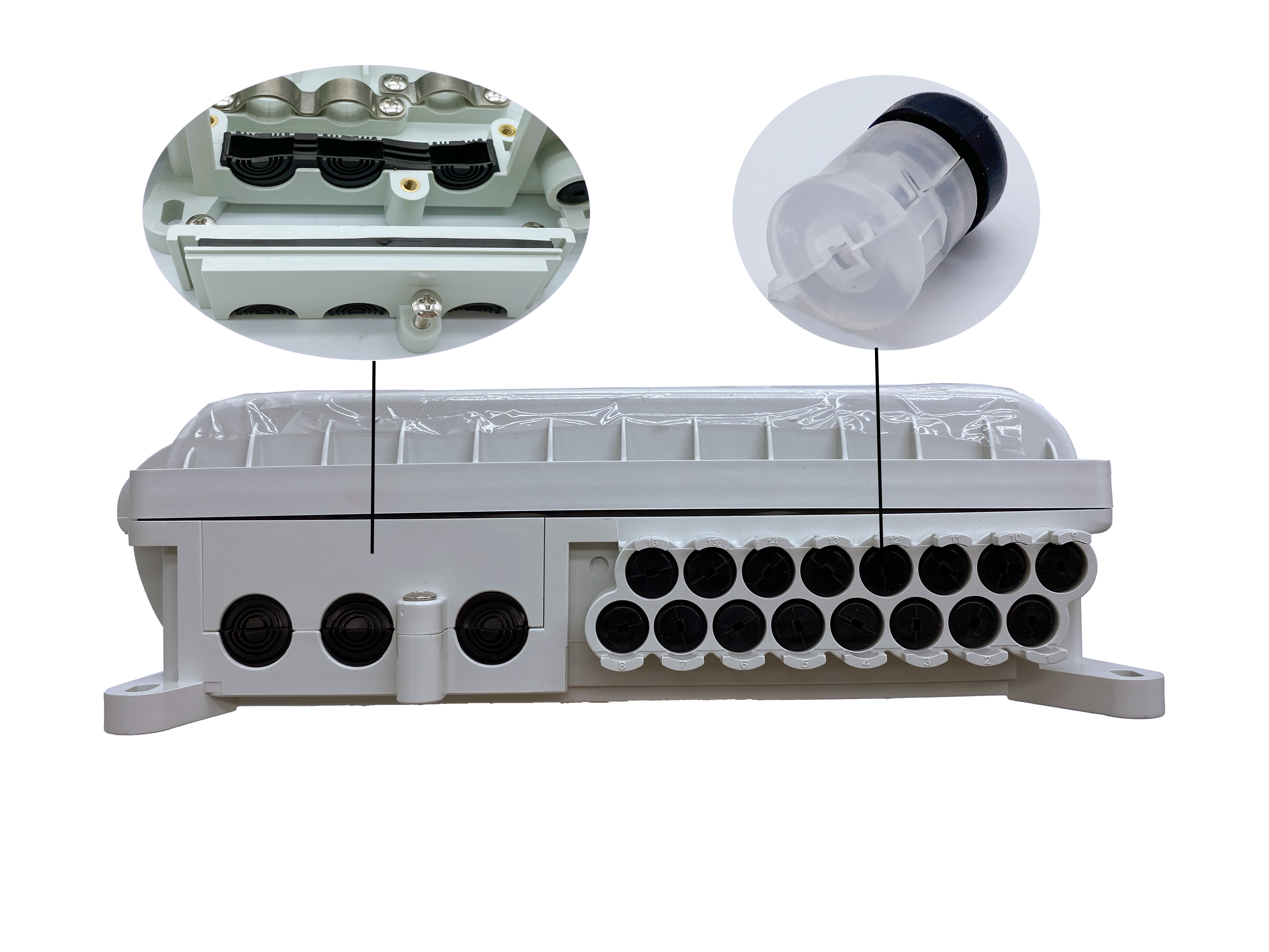 Коробка Splitter оптического волокна пяди FTTH IP65 1x8 OTB ODB FDB средняя