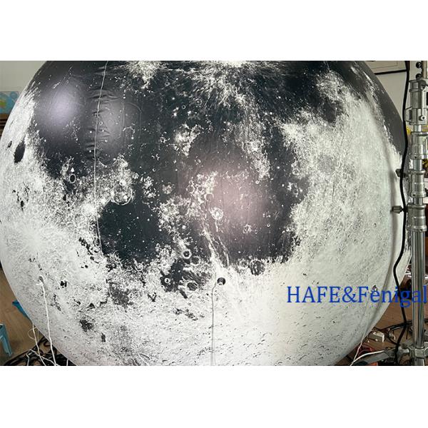 2m Moon Shape PVC Full Printing RGB LED Hanging Balloon Light