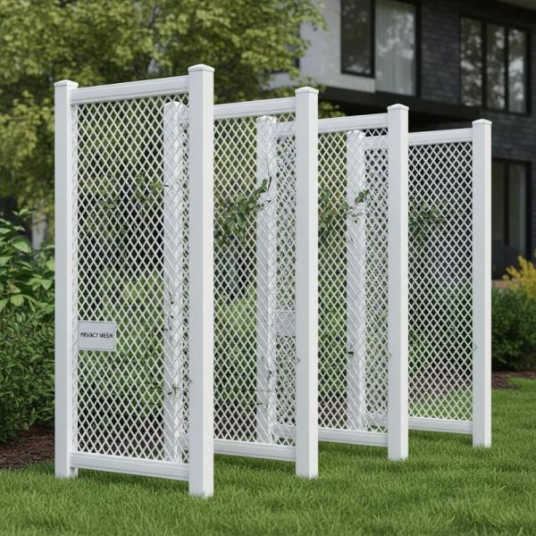 PVC Privacy Fence panels plastic fencing mesh panel