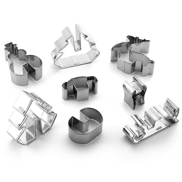 DIY Stainless Steel Christmas Series Cookie Cutter 3D Biscuit Mold  Set