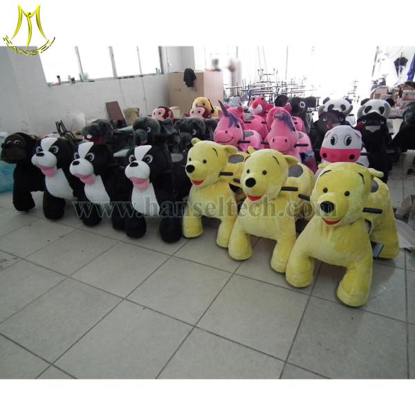 Hansel 2016 high quality mechanical shopping mall animal ride 12v ride on car plush horse ride-on