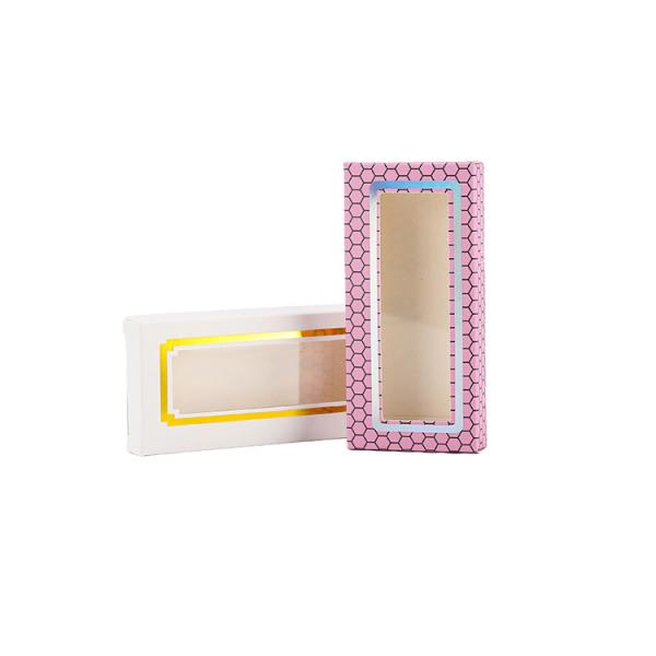 Cardboard False Lashes Packaging Box With Logo Printing CMYK Pantone Colour For Makeup