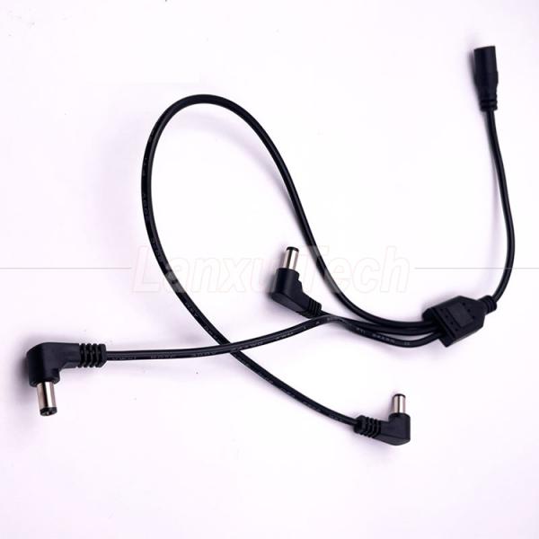 1 Female to 3 Angle Male Ways DC Splitter Power Extension Cable for CCTV Security Camera