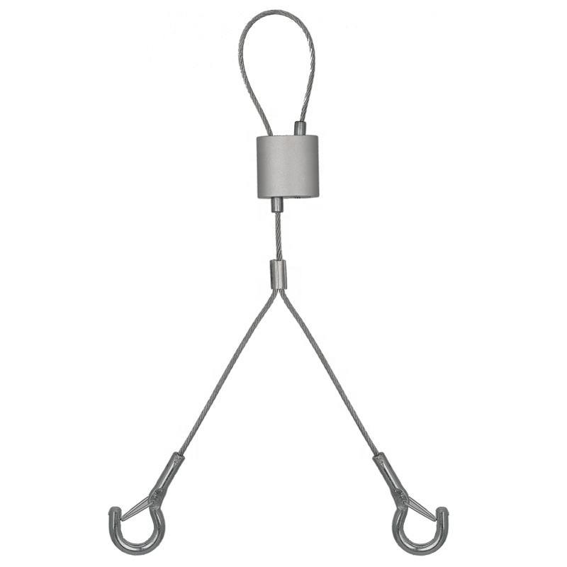 Adjustable Two Way Wire Looping Cable Grippers Hanging Suspension Kits Spring Hook Hardware Fitting