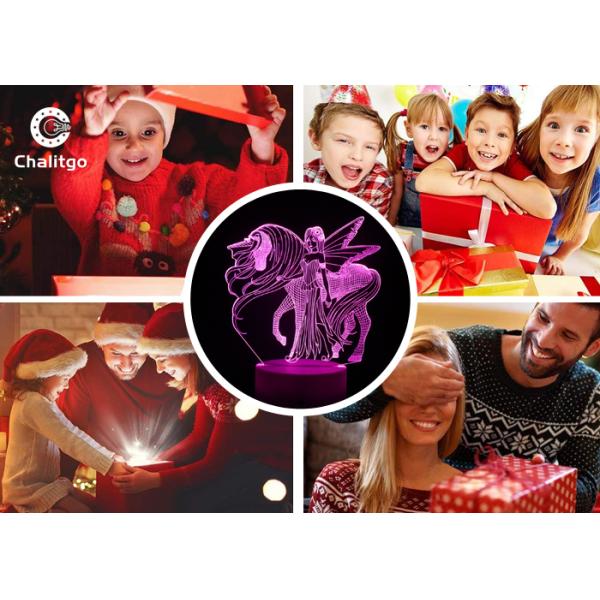Bedside 3D LED Illusion Lamps Decorative Xmas Birthday Gifts Acrylic Night Light