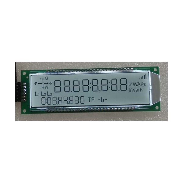 Customized Size 7 Segment  monochrome with white backlight cob lcd modules screen panel for electricity meter