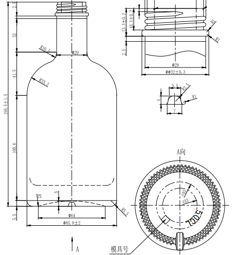 Штемпелевать бесцветного стекла бутылки 500ml джина Vinolok стеклянный 700ml горячий