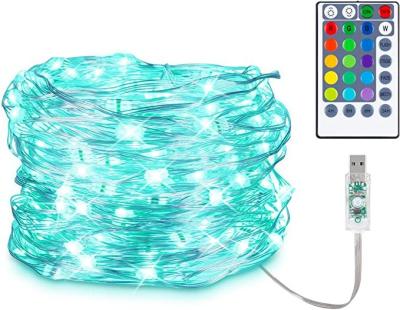 USB Powered Changing String Lights 33ft 100 LED Twinkle 30m Length For Bedroom