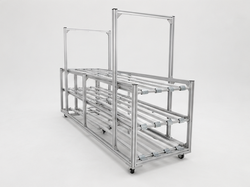 Heavy Duty Roller Conveyor Racks with 500 kg Load Capacity and Aluminum Alloy