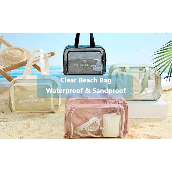 Travel Toiletry Bag For Women And Men, Beach Bag Waterproof Sandproof, Large Clear Tote For Gym Pool Beach Summer Vacation