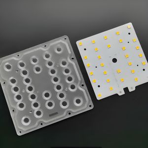 50W SMD 5050 LED PCB Board and 80x140 Degree Beam Angle Lens with Private Label