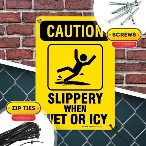 ODM Aluminum Floor Caution Slippery Signs For Indoor Outdoor