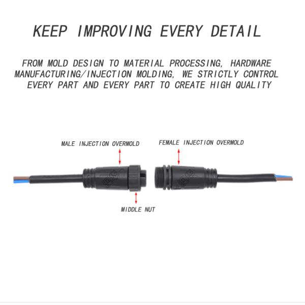 Injection Molding M15 Waterproof Flood Light Cable
