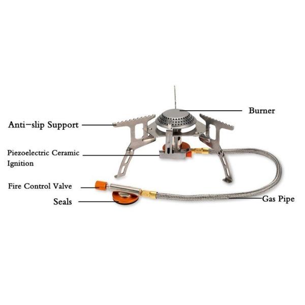 Outdoor Picnic Portable Folding Style Gas Cooker with High Pressure Protection Device