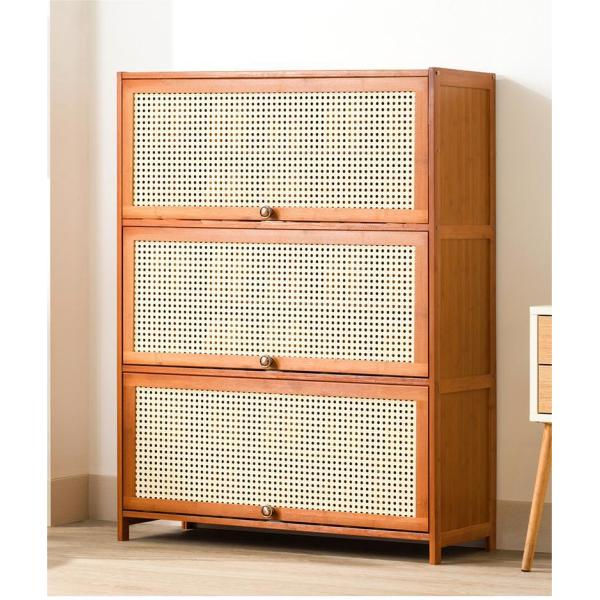 Modern Wooden Shoe Cupboard Rack Storage Organizer 5 Tier