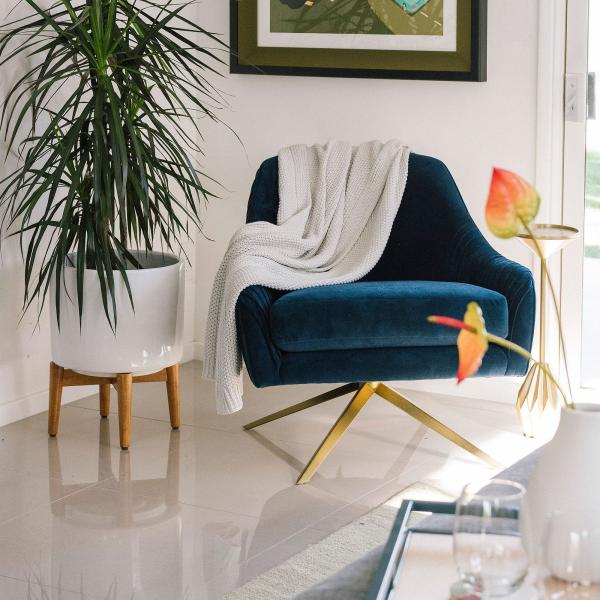 ODM Modern Swivel Chair Metal Base For Office Leisure Living Room