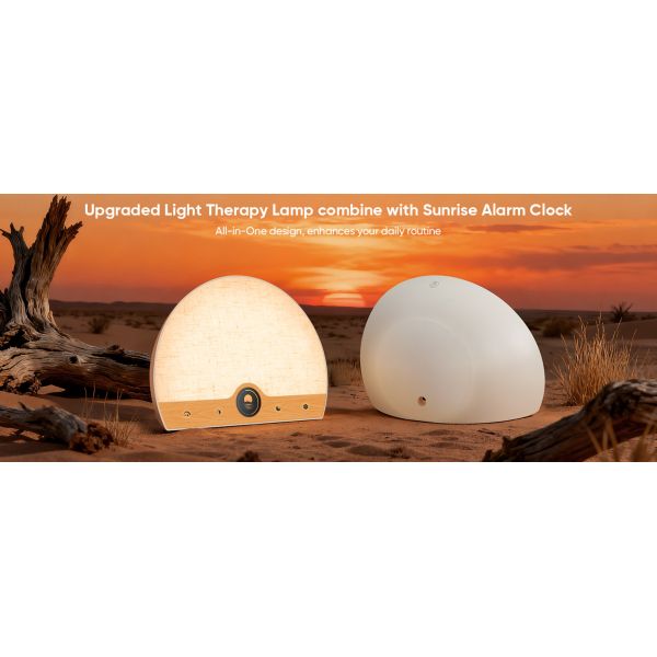 2700K 4000K 6000K Light Therapy Alarm Dimmable Wake Up Light Clocks