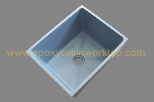Ice blue epoxy undermount sink customized chemical and heat resistance, inflammable