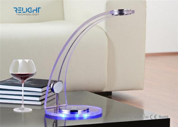 Acrylic Desk Lamp with Adjustable Light Colors Blue and White Color Firm Body
