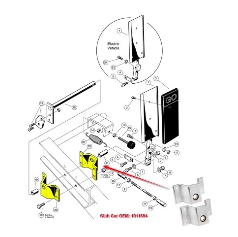 Подшипники акселератора Ds автомобиля клуба металла мычки и кронштейны 1011694