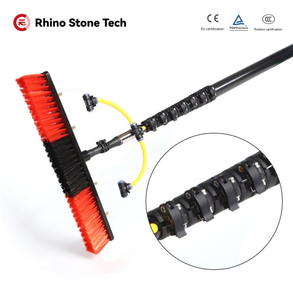 Water Fed Pole Kit Adjustable Solar Panel Cleaner Tool Telescopic Pole Brush Window Cleaning Equipment